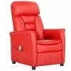 VidaXL Fauteuil de massage inclinable Rouge Similicuir