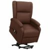 VidaXL Fauteuil inclinable de massage Marron Similicuir