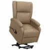 VidaXL Fauteuil inclinable de massage Cappuccino Similicuir