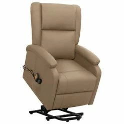 VidaXL Fauteuil inclinable de massage Cappuccino Similicuir