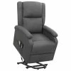 VidaXL Fauteuil de massage inclinable Gris foncé Tissu