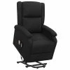 VidaXL Fauteuil de massage inclinable Noir Tissu