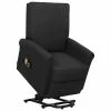 VidaXL Fauteuil de massage inclinable Noir Tissu