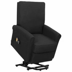 VidaXL Fauteuil de massage inclinable Noir Tissu