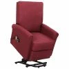 VidaXL Fauteuil de massage inclinable Rouge bordeaux Tissu