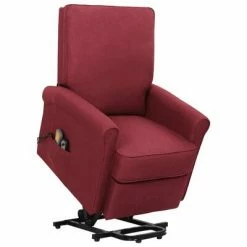 VidaXL Fauteuil de massage inclinable Rouge bordeaux Tissu