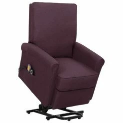 VidaXL Fauteuil de massage inclinable Violet Tissu