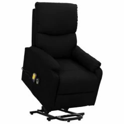 VidaXL Fauteuil de massage inclinable Noir Tissu