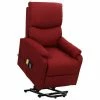 VidaXL Fauteuil de massage inclinable Rouge bordeaux Tissu