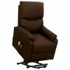 VidaXL Fauteuil de massage inclinable Marron foncé Tissu