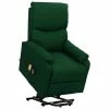 VidaXL Fauteuil de massage inclinable Vert foncé Tissu