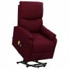 VidaXL Fauteuil de massage inclinable Violet Tissu