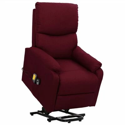 VidaXL Fauteuil de massage inclinable Violet Tissu 1 VidaXL Fauteuil de massage inclinable Violet Tissu