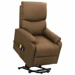 VidaXL Fauteuil de massage inclinable Taupe Tissu