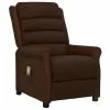 VidaXL Fauteuil de massage inclinable Marron Similicuir