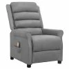 VidaXL Fauteuil de massage inclinable Gris Similicuir