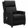 VidaXL Fauteuil de massage inclinable Noir Similicuir