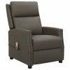 VidaXL Fauteuil de massage inclinable Gris Similicuir