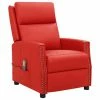 VidaXL Fauteuil de massage inclinable Rouge Similicuir