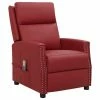 VidaXL Fauteuil de massage inclinable Rouge bordeaux Similicuir