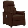 VidaXL Fauteuil de massage inclinable Marron Similicuir