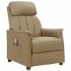 VidaXL Fauteuil de massage inclinable Cappuccino Similicuir
