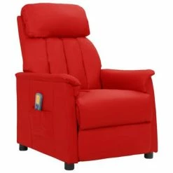 VidaXL Fauteuil de massage inclinable Rouge bordeaux Similicuir