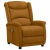 VidaXL Fauteuil inclinable de massage Marron Tissu microfibre