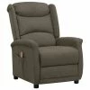 VidaXL Fauteuil de massage inclinable Gris foncé Tissu microfibre