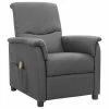 VidaXL Fauteuil de massage inclinable Gris clair Tissu