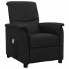 VidaXL Fauteuil de massage inclinable Noir Tissu