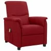 VidaXL Fauteuil de massage inclinable Rouge bordeaux Tissu