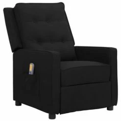 VidaXL Fauteuil de massage inclinable Noir Tissu