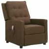 VidaXL Fauteuil de massage inclinable Marron Tissu