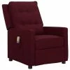 VidaXL Fauteuil de massage inclinable Violet Tissu