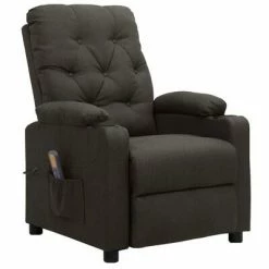 VidaXL Fauteuil de massage inclinable Taupe Tissu