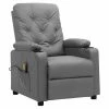 VidaXL Fauteuil de massage inclinable Gris Similicuir