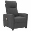 VidaXL Fauteuil de massage inclinable Gris foncé Tissu