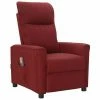VidaXL Fauteuil de massage inclinable Rouge bordeaux Tissu