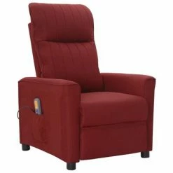 VidaXL Fauteuil de massage inclinable Rouge bordeaux Tissu