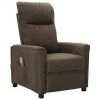 VidaXL Fauteuil de massage inclinable Marron Tissu