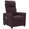 VidaXL Fauteuil de massage inclinable Violet Tissu