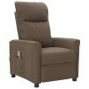 VidaXL Fauteuil de massage inclinable Taupe Tissu