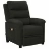 VidaXL Fauteuil de massage inclinable Noir Tissu