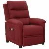 VidaXL Fauteuil de massage inclinable Rouge bordeaux Tissu