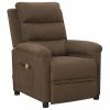 VidaXL Fauteuil de massage inclinable Marron Tissu