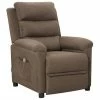 VidaXL Fauteuil de massage inclinable Taupe Tissu