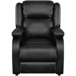 VidaXL Fauteuil de massage Noir Similicuir -Fauteuils électriques Soldes image 2 242512