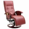VidaXL Fauteuil de massage Rouge bordeaux Similicuir