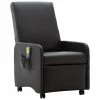 VidaXL Fauteuil inclinable de massage Marron Similicuir